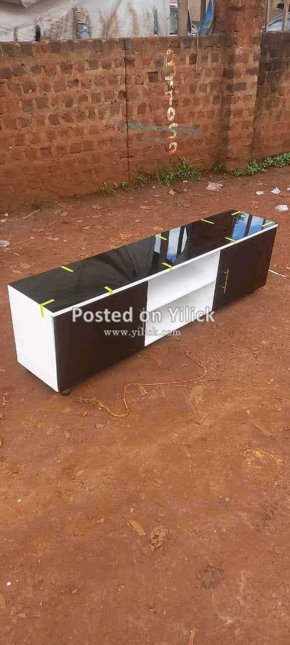 TV stand white and black
