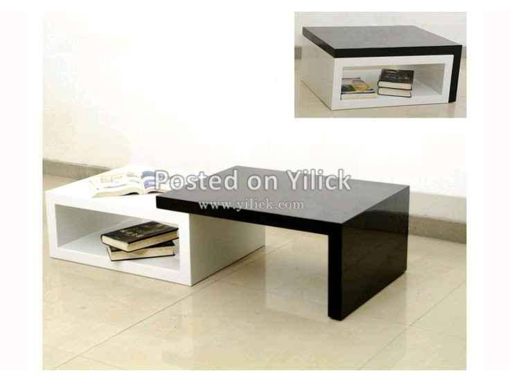 Black and white center table