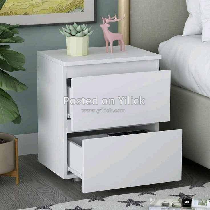Brand new white bedside drawers