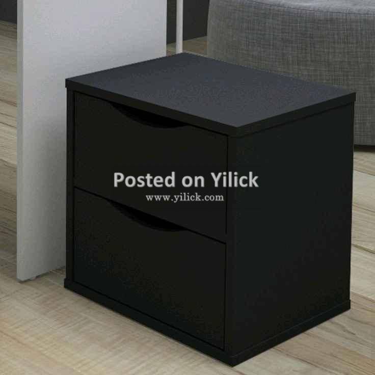 Black bedside drawers 
