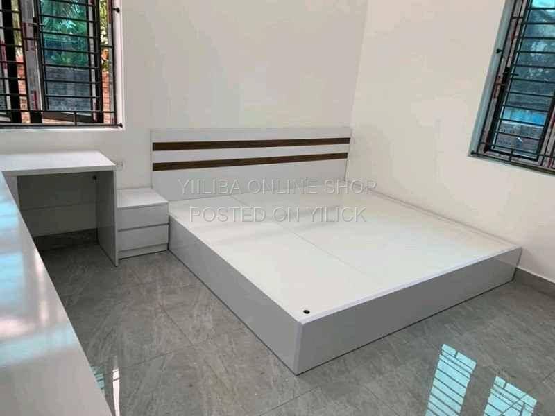 5x6 wooden white bed