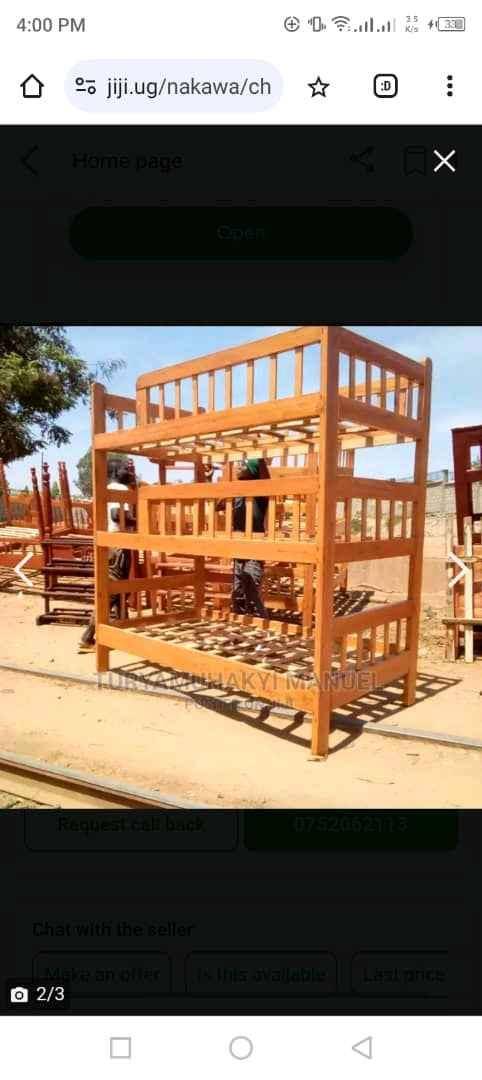 Triple 3 by6 Wooden Decker In Good Condition