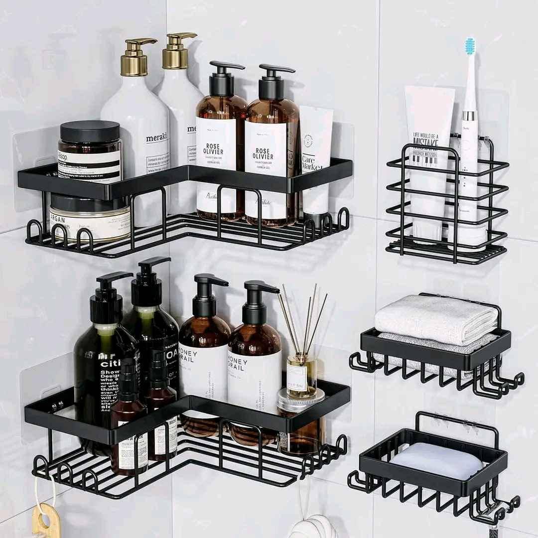 Bathroom caddy rack set