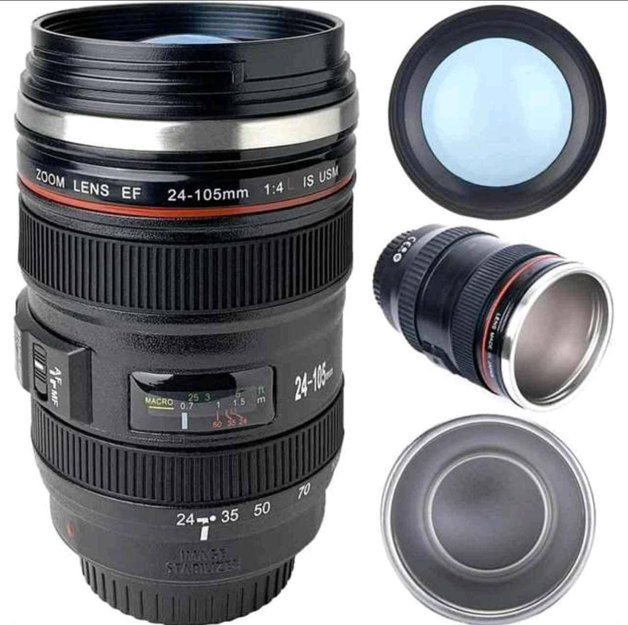 camera lens shaped mug