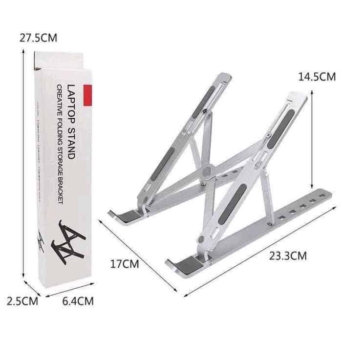metallic laptop foldable stand