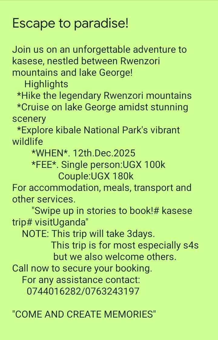 kasese trip adventure