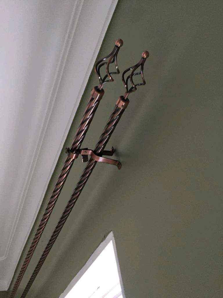 metallic curtain rods per meter