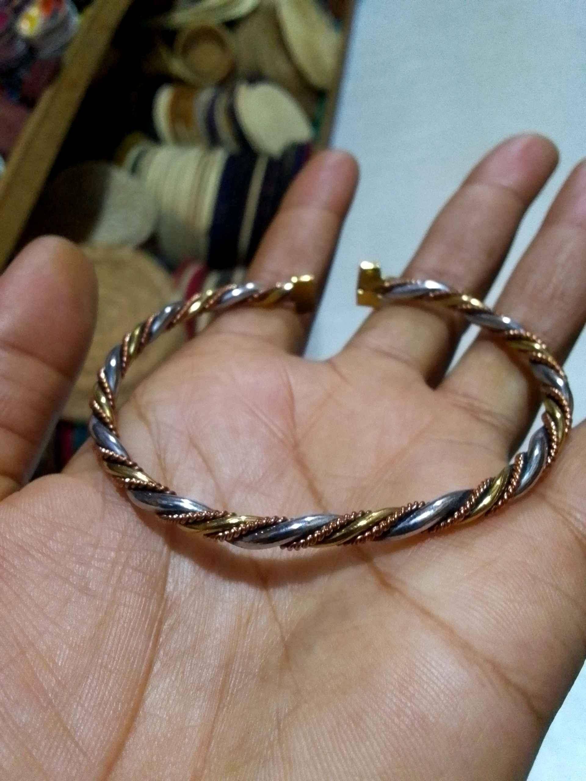 copper & Aluminum twisted bangle