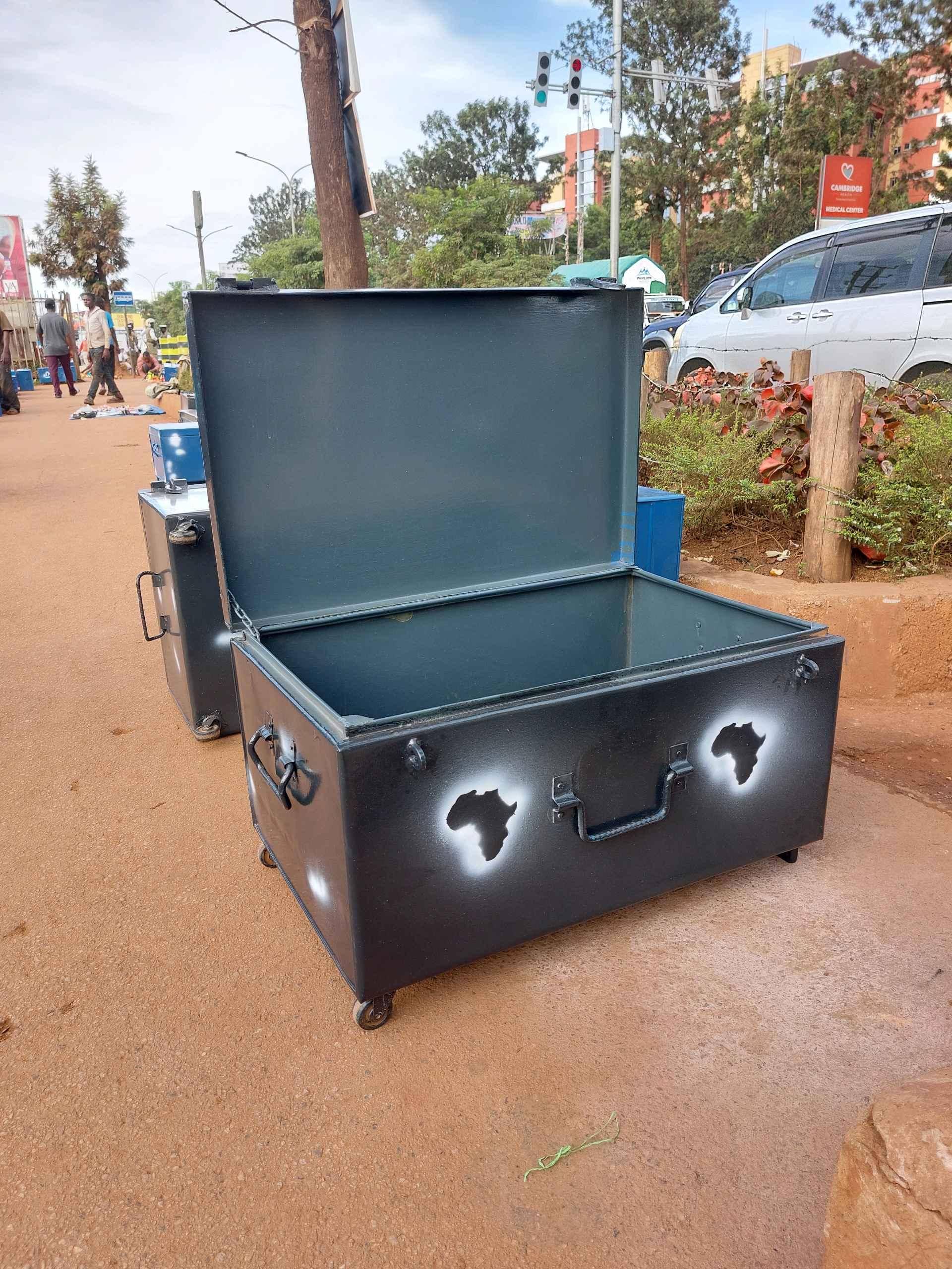 large size metallic school suitcases with rollers