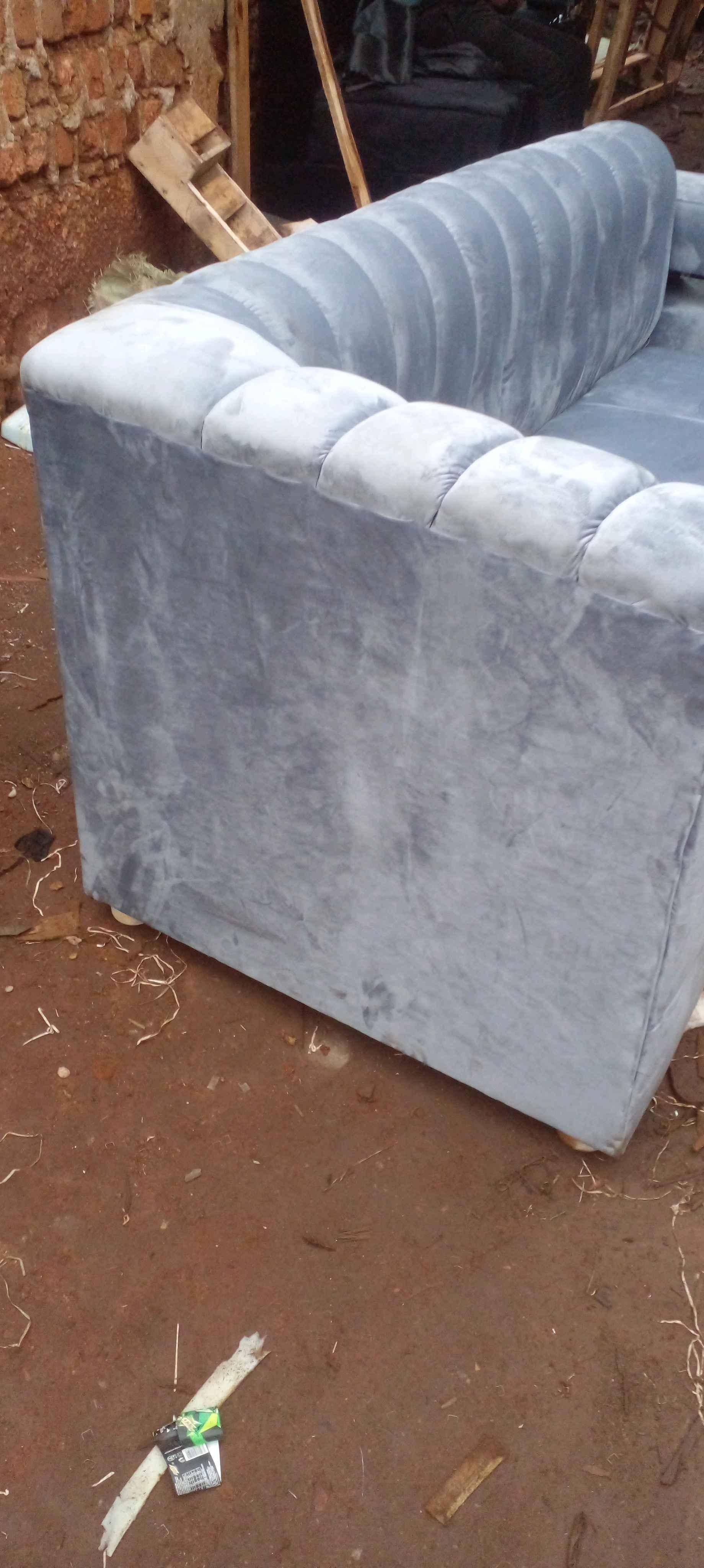 Gray min L shaped couch readily available