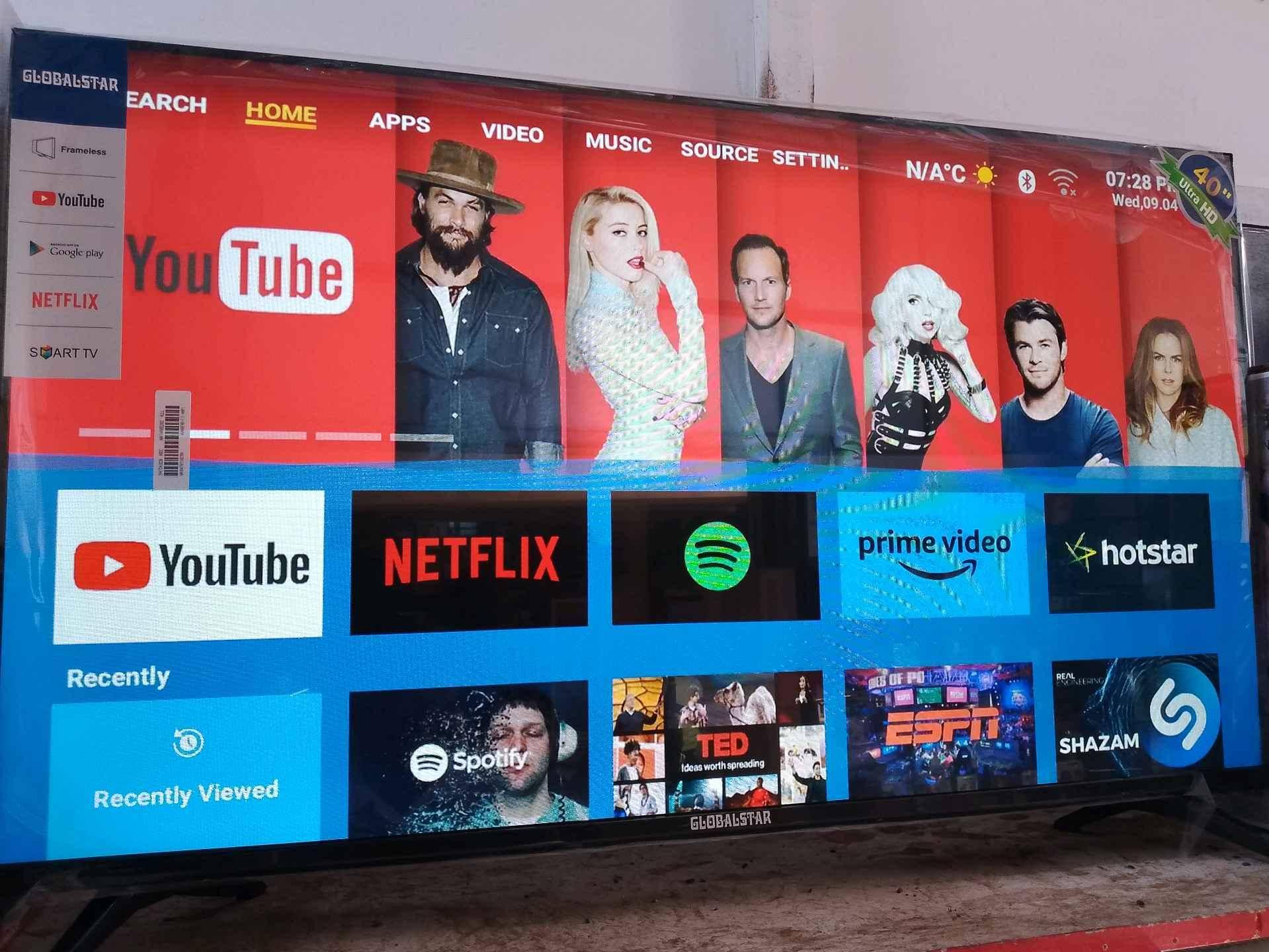 Global star 43" Smart Android LED Frameless free to air