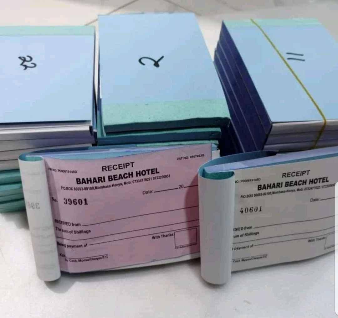 Reciept books printing and design