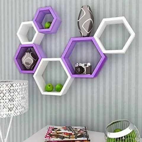 Hexagon/ honey comb pattern shelf / shelves / wall shelf / floating shelf