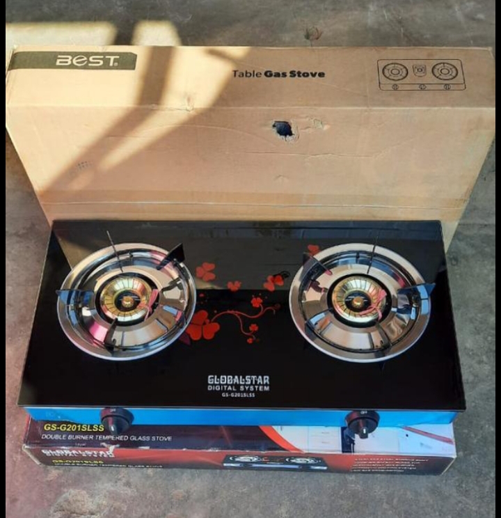 Global star double glass gas stove